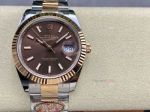 Clean Factory Rolex Datejust 3235 Brown Face Watch 41mm 